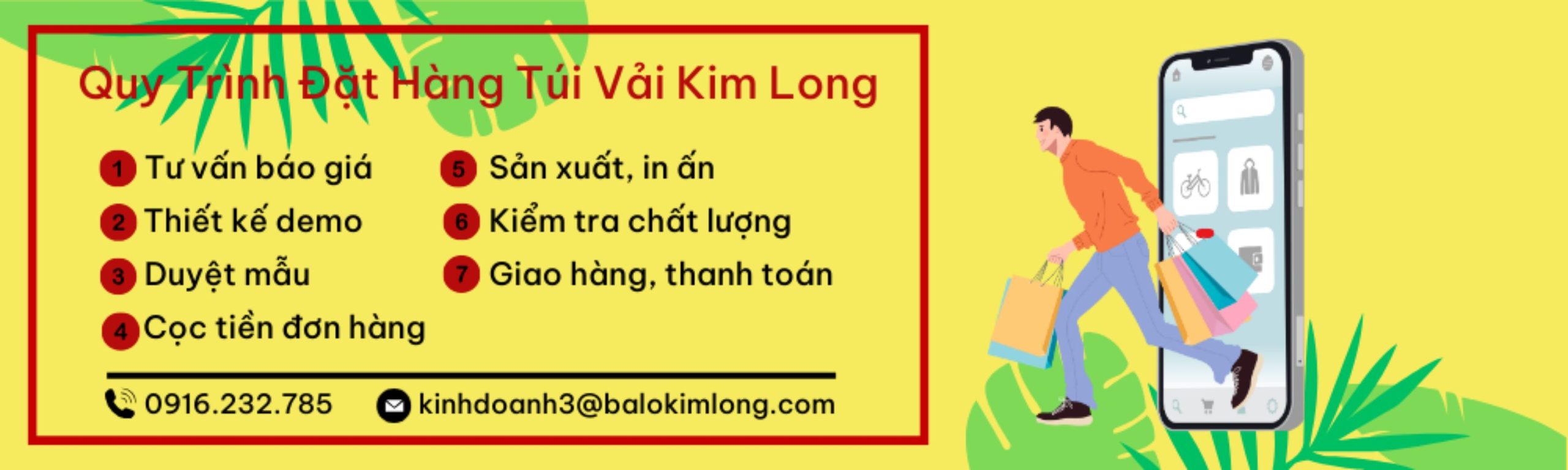 quy trình đặt hàng kim long