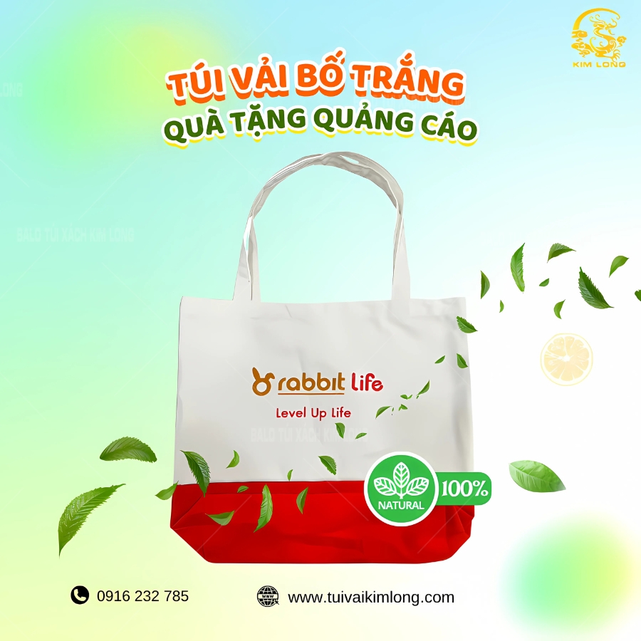 túi vải bố trắng