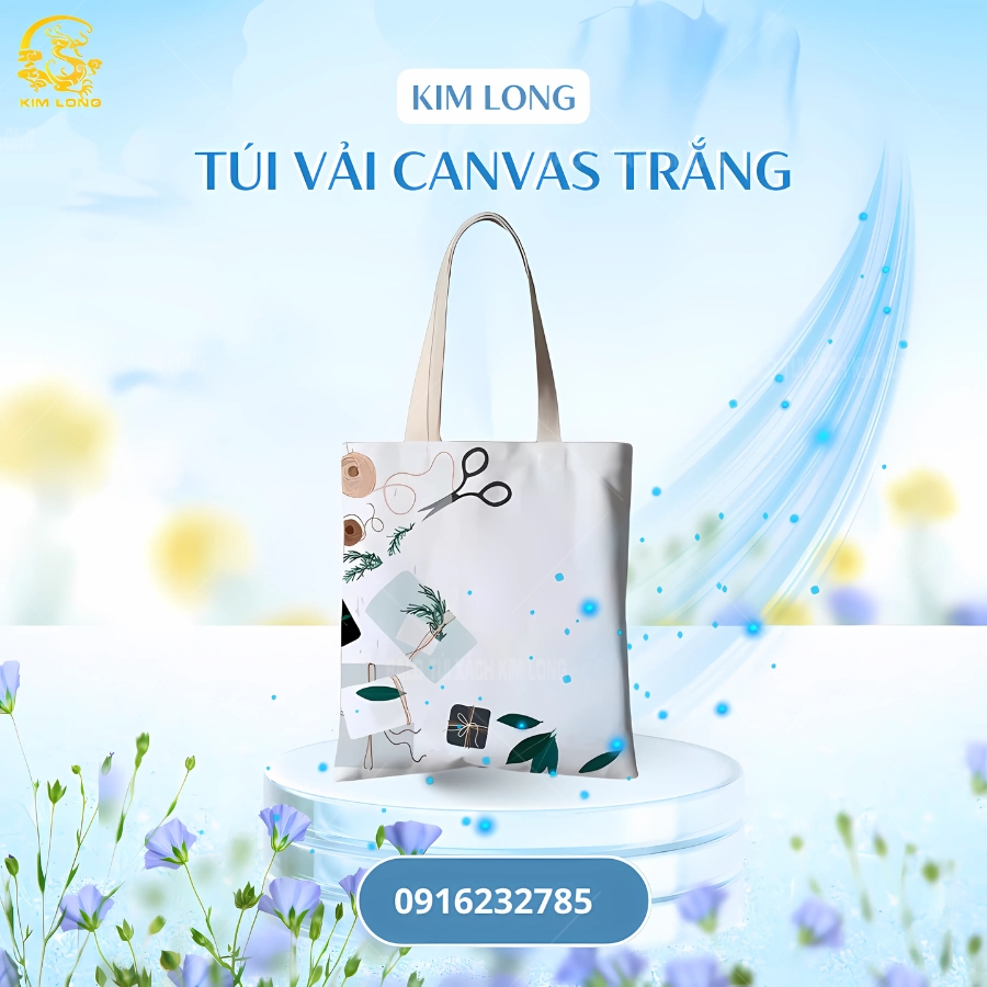 túi canvas trắng