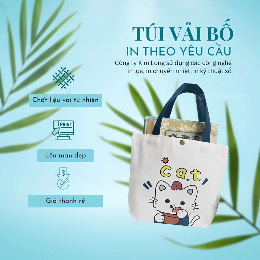 túi vải bố in theo yêu cầu