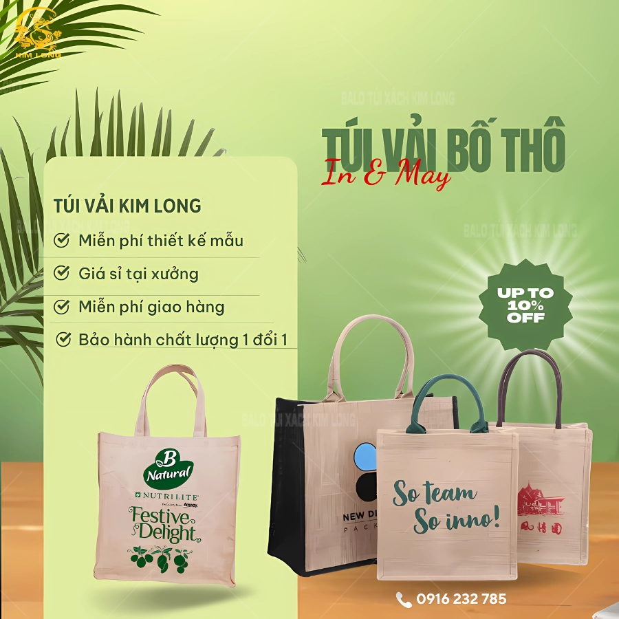 túi vải bố thô