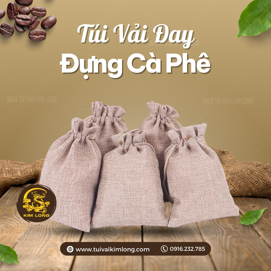 túi vải đay đựng cà phê